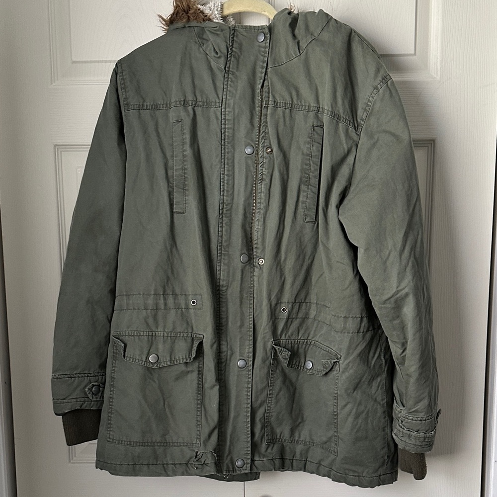 Beverly Hills Polo Club Utility Jacket in Olive Green